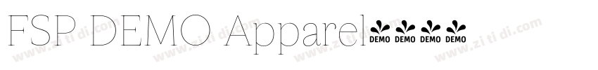 FSP DEMO Apparel字体转换